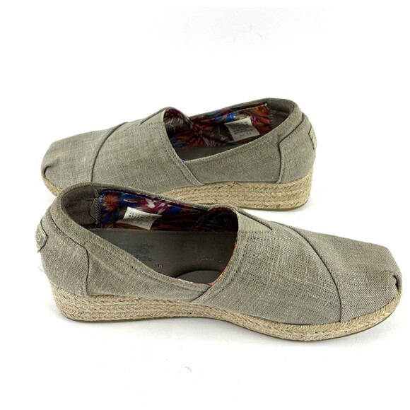 Skechers BOBS Memory foam Light Beige Canvas Slip on Shoes Womens SZ 9.5 - Picture 11 of 15